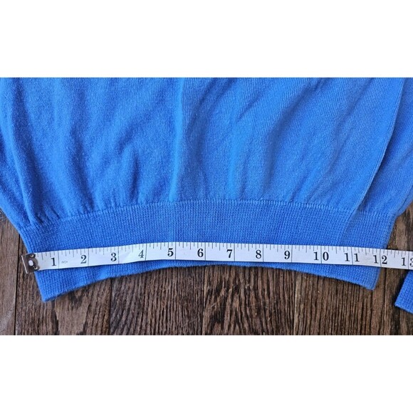 Vtg La Mode Lite Beer Logo V-Neck Sweater Blue Sz S Cashmerlon Miller Lite - Picture 7 of 9